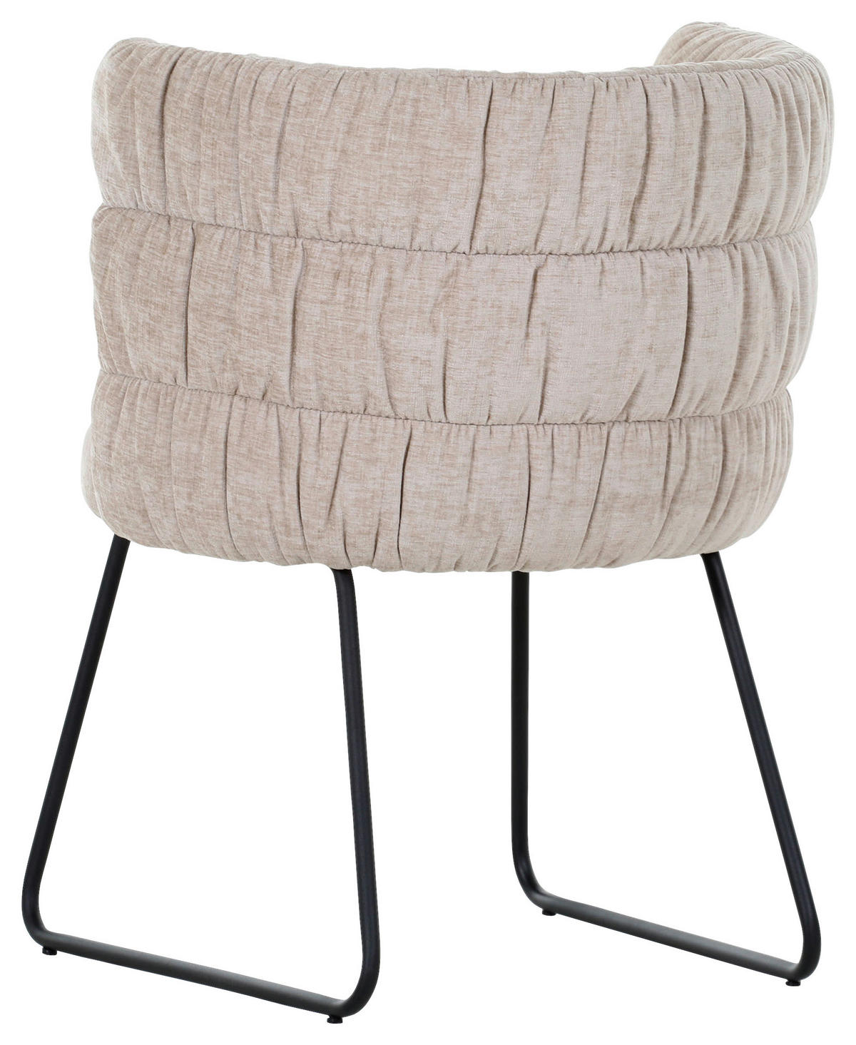 STUHL Flachgewebe Schwarz, Beige  - Beige/Schwarz, Basics, Textil/Metall (62/80/62cm) - Carryhome