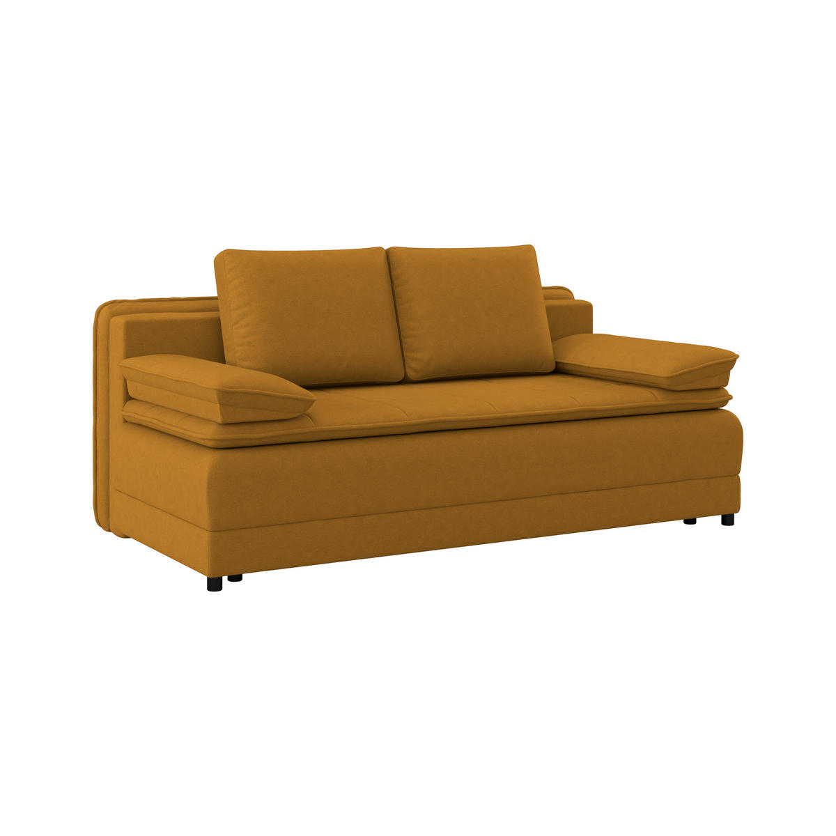 SCHLAFSOFA in Webstoff Gelb  - Gelb/Schwarz, Modern, Kunststoff/Textil (202/73-92/105cm) - MID.YOU