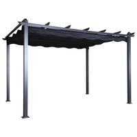 PERGOLA - svart, Klassisk, metall/textil (395/245/295cm) - Gardenson