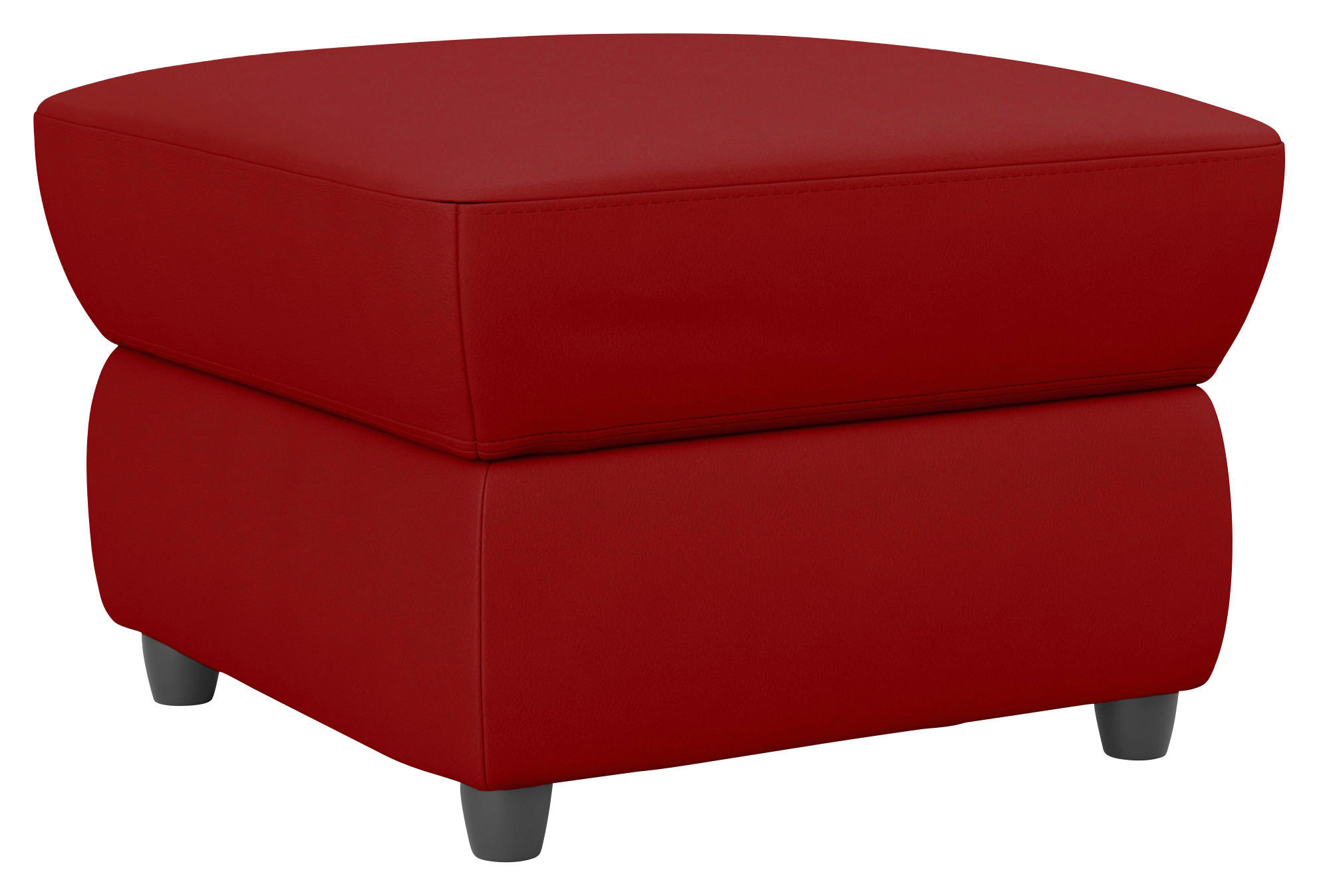 HOCKER Textil Rot  - Rot/Schwarz, Konventionell, Kunststoff/Textil (68/45/68cm) - Livetastic