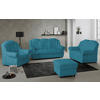 SESSEL in Chenille Blau  - Blau/Schwarz, KONVENTIONELL, Kunststoff/Textil (104/102/101cm) - Livetastic