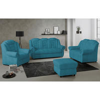 SESSEL in Chenille Blau  - Blau/Schwarz, KONVENTIONELL, Kunststoff/Textil (104/102/101cm) - Livetastic