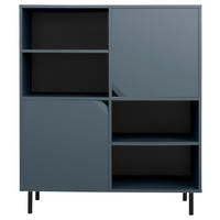 HIGHBOARD  in 118/137/43 cm  - Schwarz/Dunkelblau, Design, Holzwerkstoff/Metall (118/137/43cm)