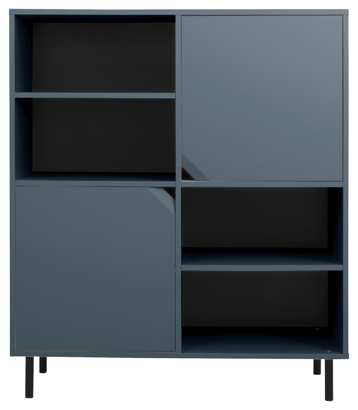 HIGHBOARD  in 118/137/43 cm  - Schwarz/Dunkelblau, Design, Holzwerkstoff/Metall (118/137/43cm)