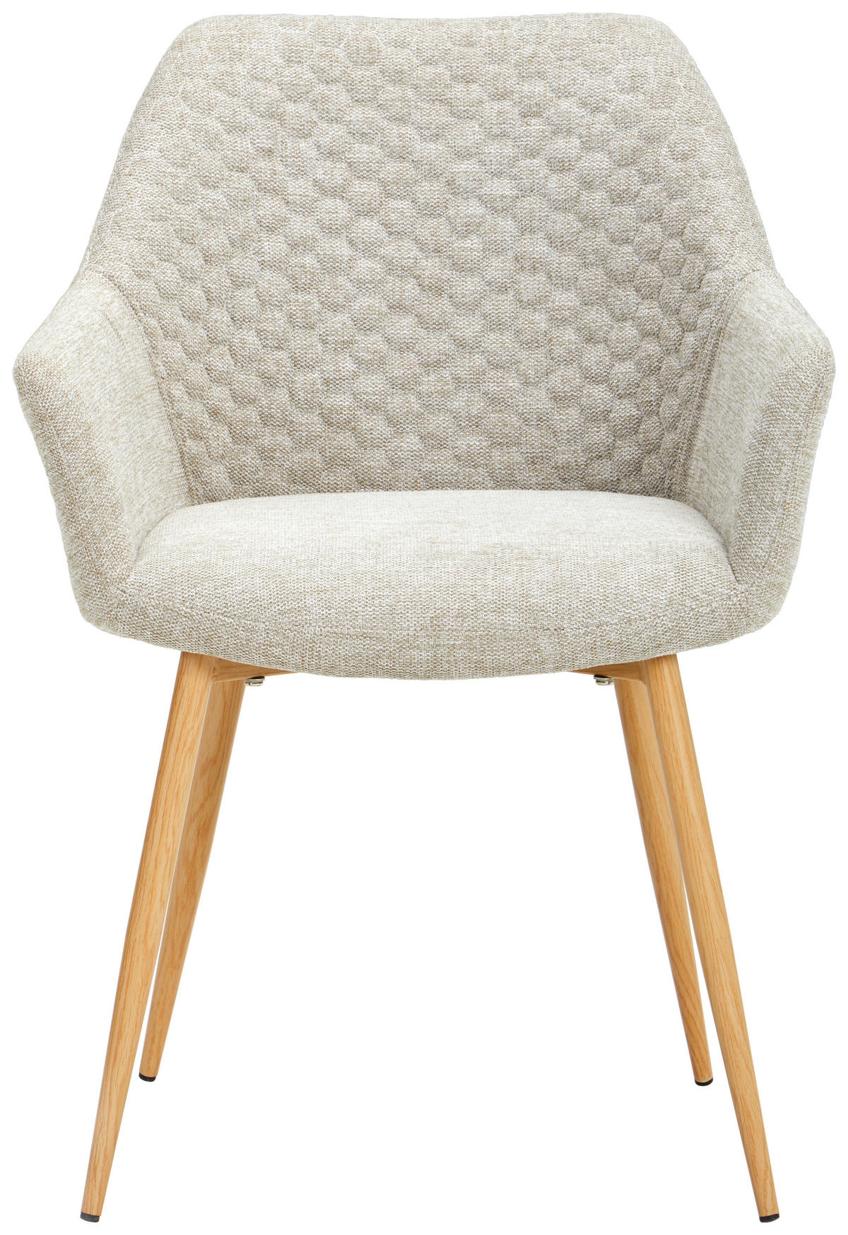 ARMLEHNSTUHL  in Eisen Webstoff  - Eichefarben/Beige, Konventionell, Holz/Textil (56,5/80/58cm) - Livetastic
