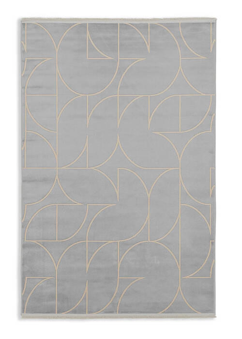 TKANÝ KOBEREC, 200/290 cm, sivá, zlatá - sivá/zlatá, Basics, textil (200/290cm) - Schöner Wohnen