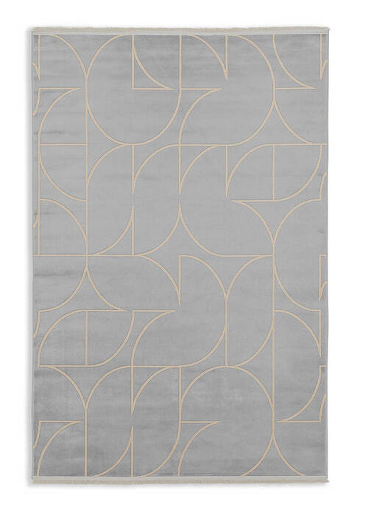 TKANÝ KOBEREC, 200/290 cm, sivá, zlatá - sivá/zlatá, Basics, textil (200/290cm) - Schöner Wohnen