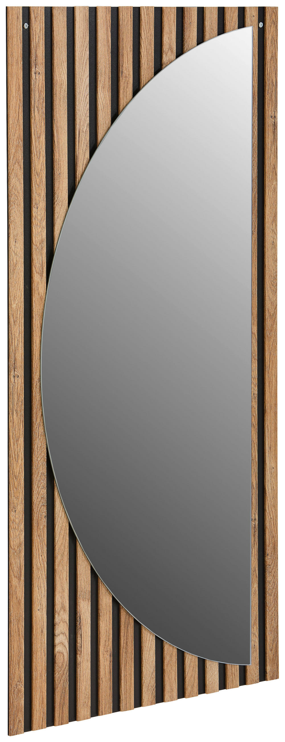 WANDSPIEGEL 53/100/7,3 cm  - Eichefarben/Schwarz, Design, Glas/Holzwerkstoff (53/100/7,3cm) - Carryhome