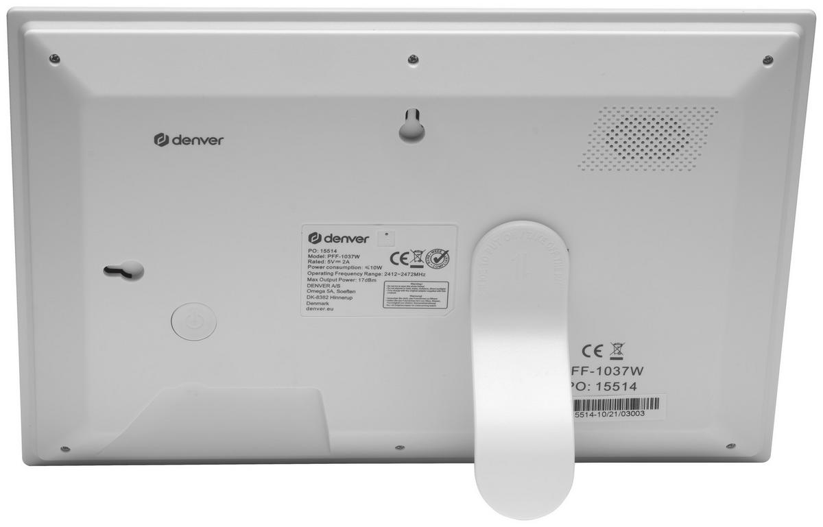 DIGITALER BILDERRAHMEN - Weiß, Design, Kunststoff (25,6/17,5/1,8cm) - DENVER