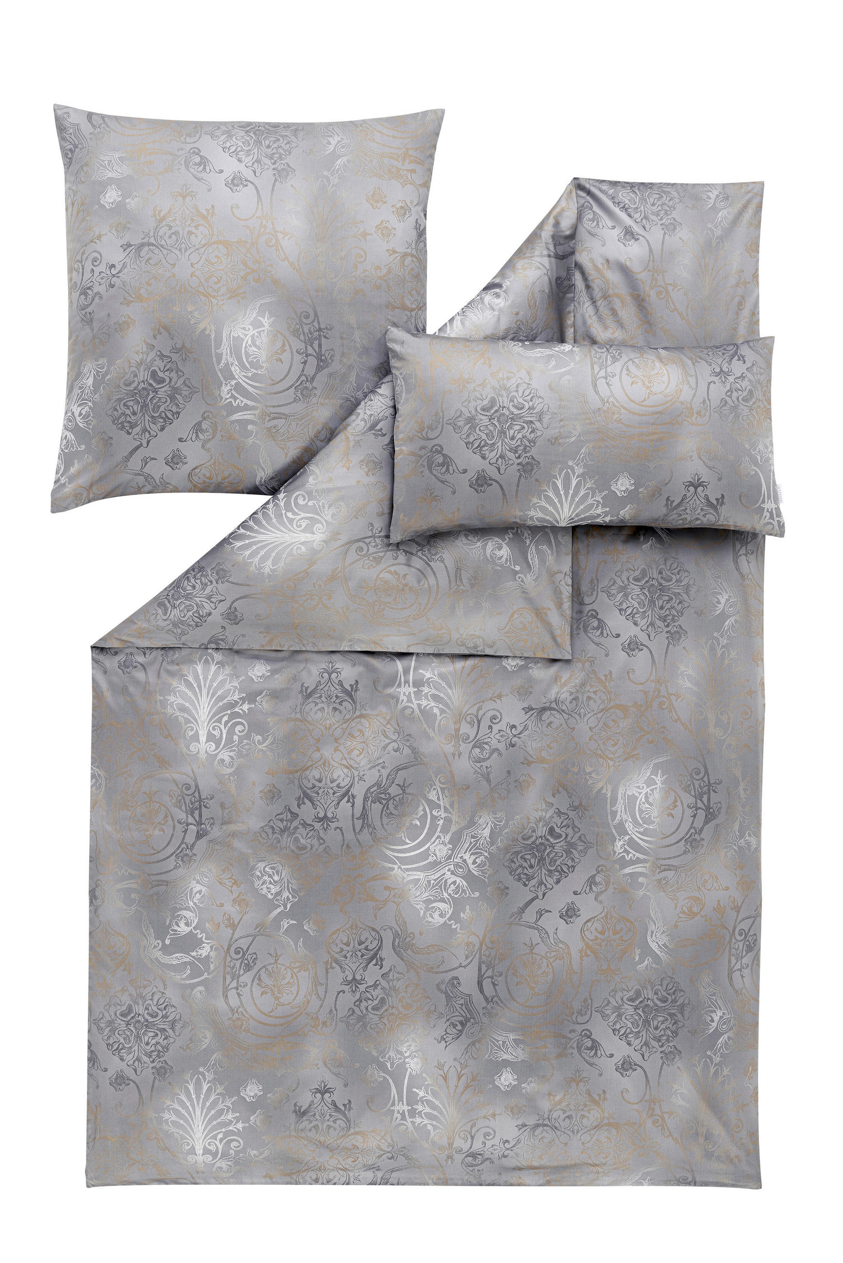 BETTWÄSCHE SVIZZERA Satin 135/200 cm  - Grau, Basics, Textil (135/200cm) - Estella