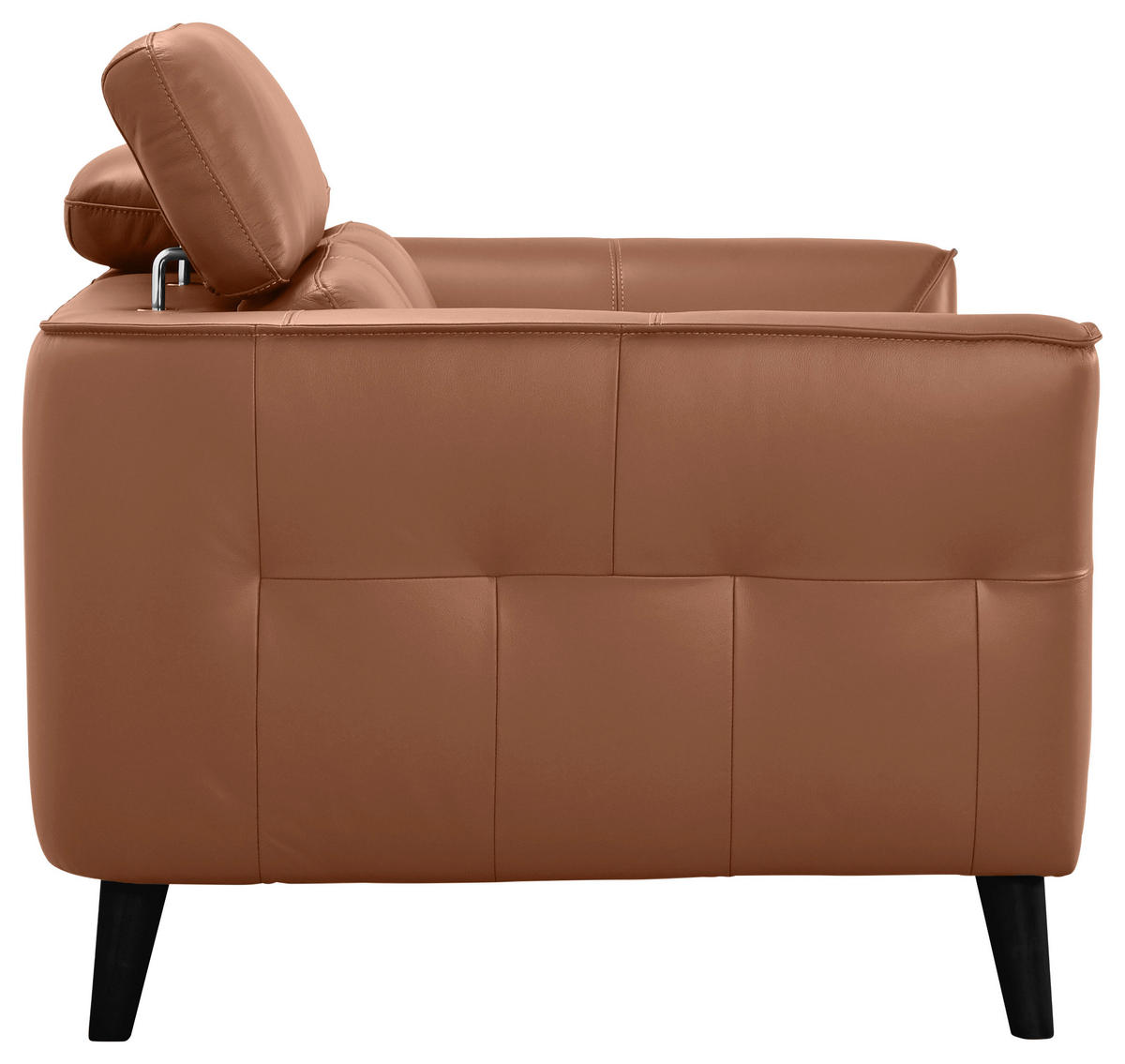 2-SITZER-SOFA Cognac Echtleder  - Cognac, KONVENTIONELL, Leder/Holz (164/92,5/96,5cm) - MID.YOU