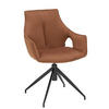 STOL järn mikrofiber  - brun/svart, Design, metall/textil (59/87/61cm) - Novel