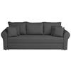 SCHLAFSOFA in Flachgewebe Grau  - Schwarz/Grau, Design, Kunststoff/Textil (235/75/90cm) - P & B