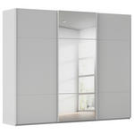 SCHWEBETÜRENSCHRANK 301/223/68 cm 3-türig Grau  - Grau, KONVENTIONELL, Glas/Holzwerkstoff (301/223/68cm) - Novel