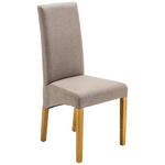 STUHL  in Webstoff Textil  - Hellbraun/Eichefarben, KONVENTIONELL, Holz/Textil (47/102/57cm) - Carryhome
