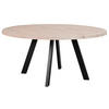 MATBORD i trä, metall 160/160/75 cm   - vit/svart, Design, metall/trä (160/160/75cm) - Rowico