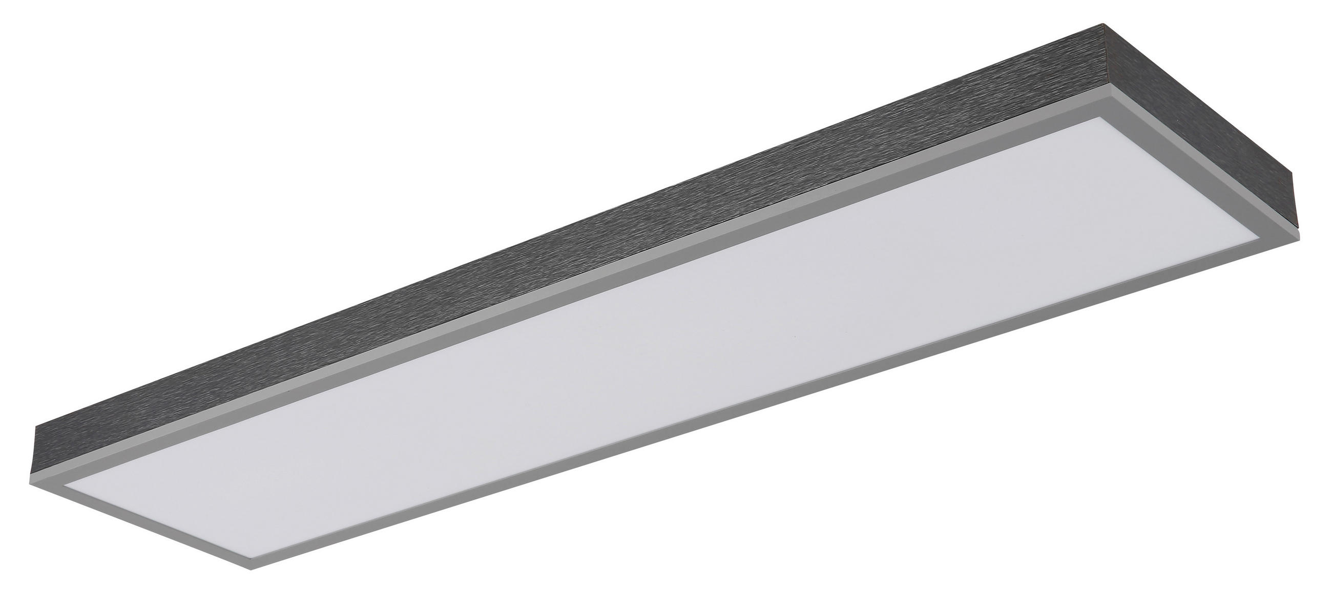 LED-DECKENLEUCHTE 80/20/6,5 cm   - Dunkelgrau/Silberfarben, Basics, Kunststoff/Metall (80/20/6,5cm) - Globo