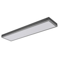 LED-TAKLAMPA DORO 80/20/6,5 cm  - vit/mörkgrå, Basics, metall/plast (80/20/6,5cm) - Globo