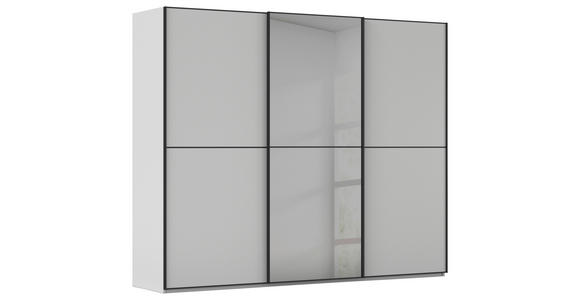 SCHWEBETÜRENSCHRANK  in Grau, Schwarz  - Schwarz/Grau, KONVENTIONELL, Glas/Holzwerkstoff (271/223/68cm) - Novel