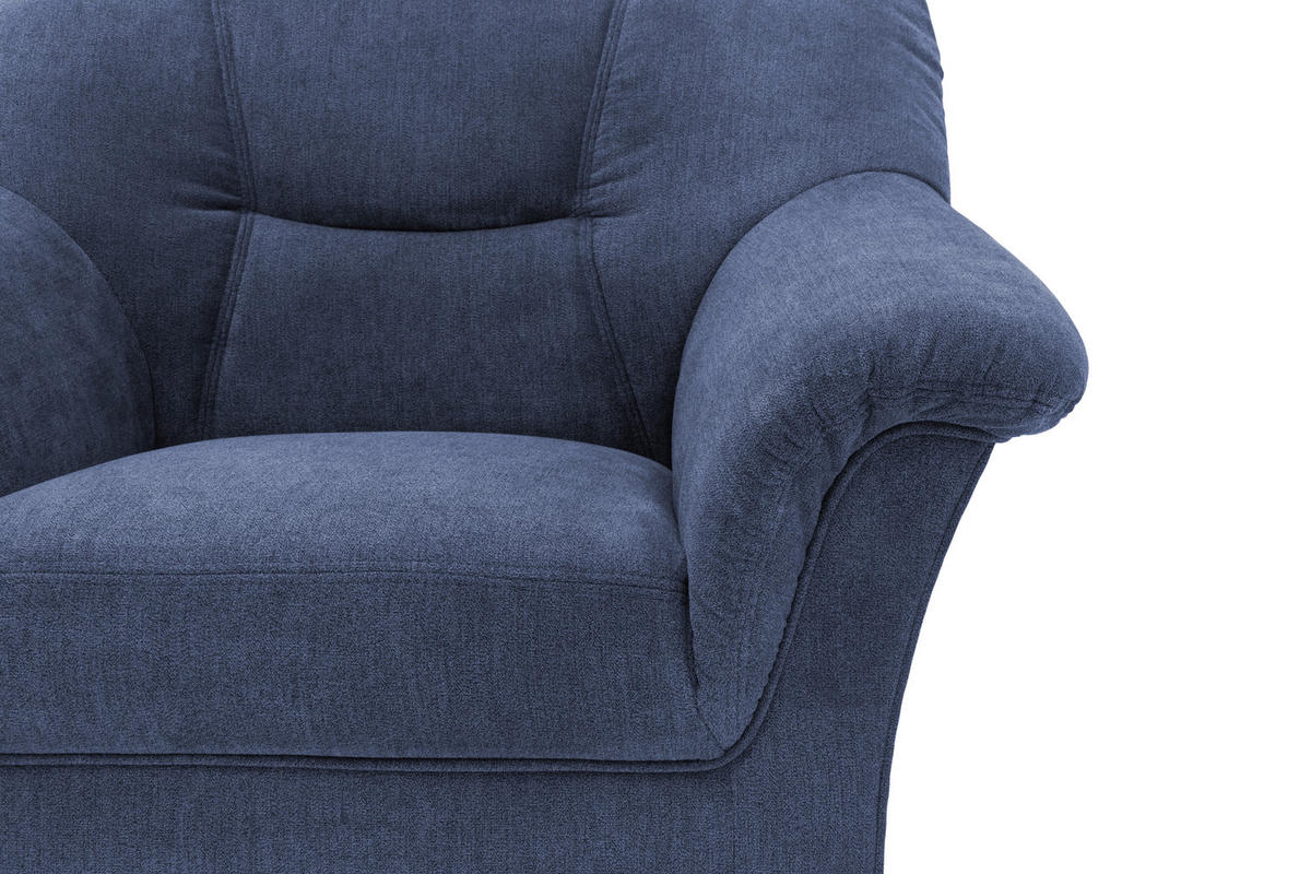 SESSEL Mikrofaser Dunkelblau    - Schwarz/Dunkelblau, KONVENTIONELL, Kunststoff/Textil (102/83/81cm) - MID.YOU