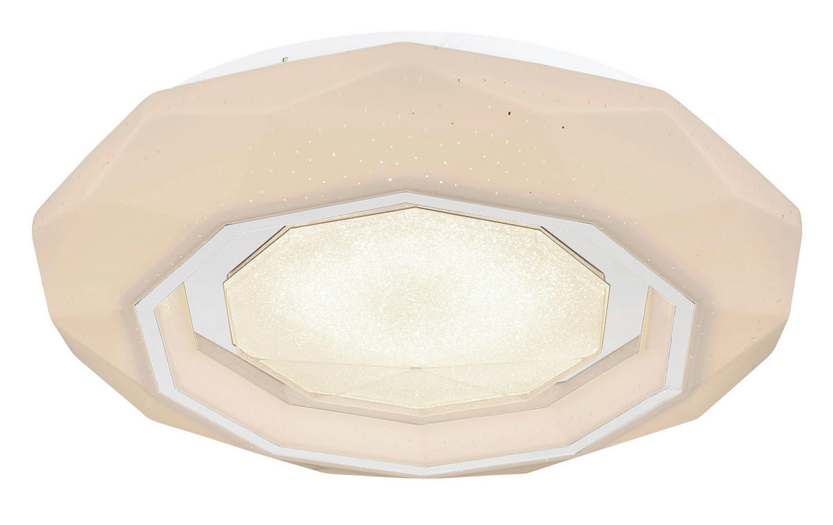 PLAFONIERĂ CU LED - alb/opal, Basics, plastic/metal (40/8,5cm)