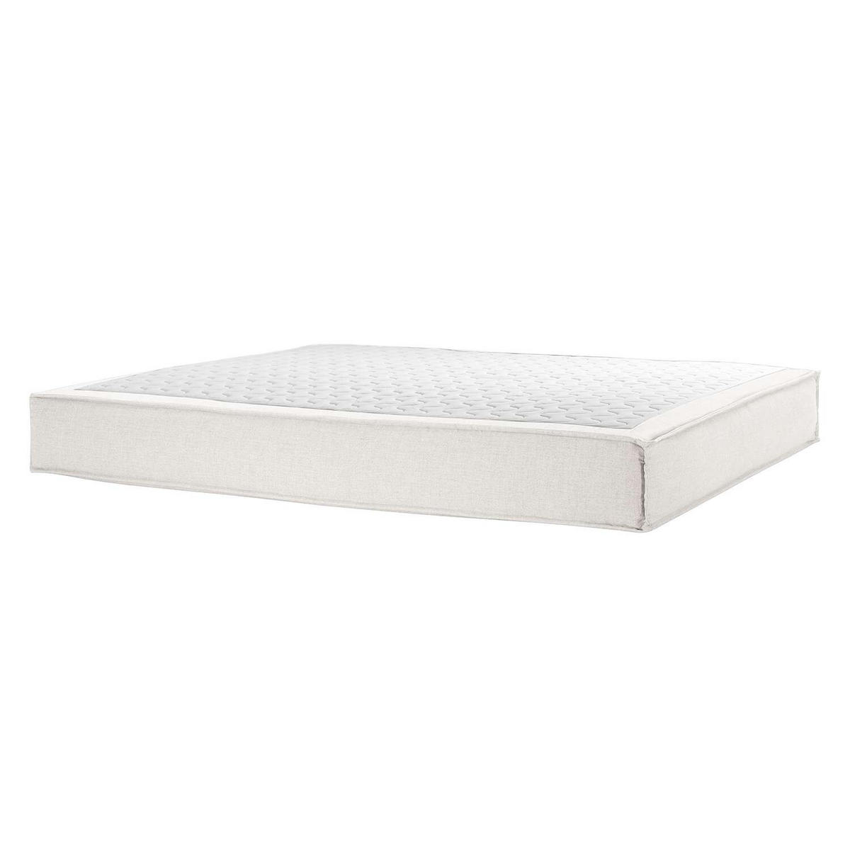 BOXSPRINGBETT 140/220 cm  in Creme  - Creme/Schwarz, Design, Kunststoff/Textil (140/220cm) - home24