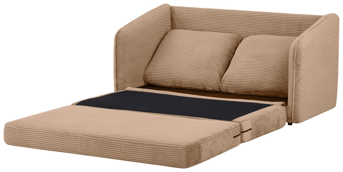 SCHLAFSOFA Cord Altrosa  - Schwarz/Altrosa, MODERN, Kunststoff/Textil (139/84/72cm) - MID.YOU