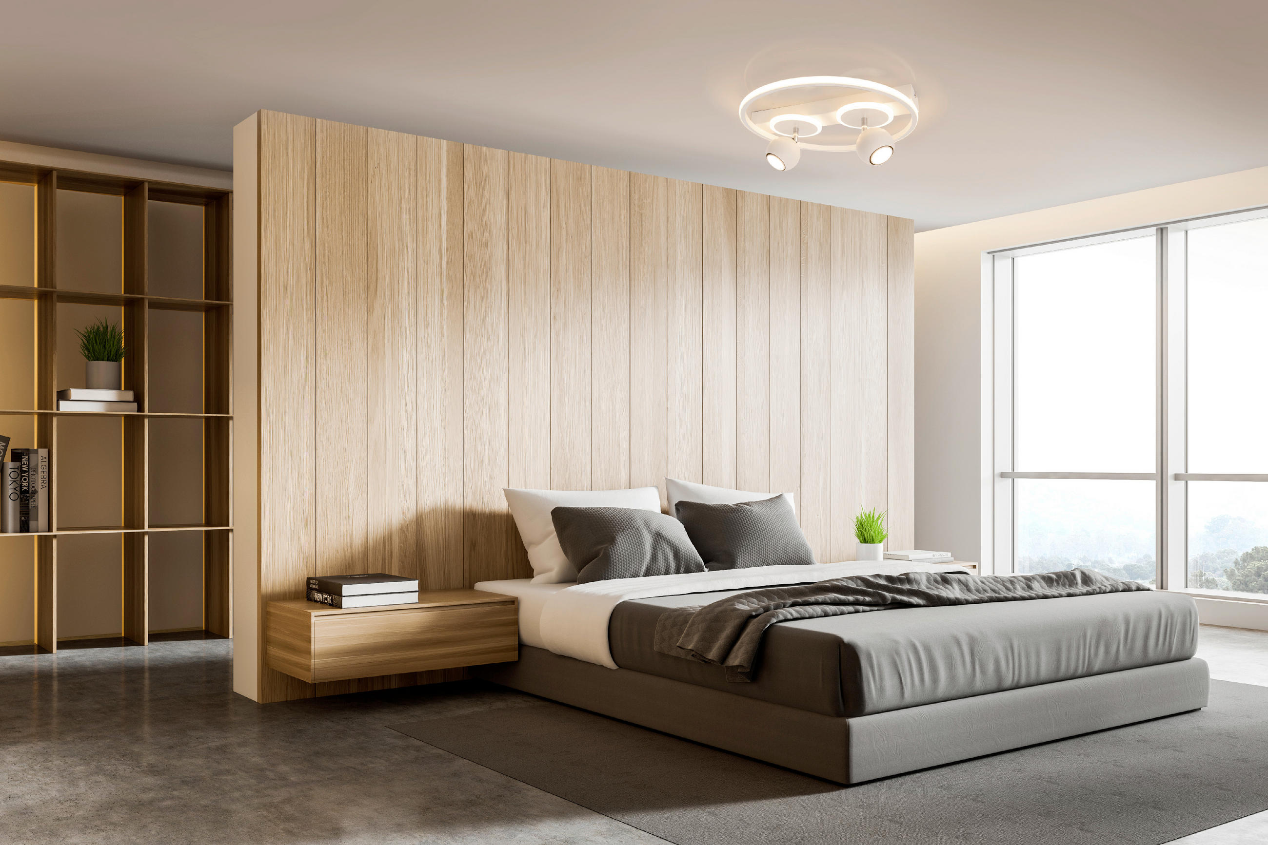 DECKENLEUCHTE 40/15,5 cm   - Weiß, Design, Kunststoff/Metall (40/15,5cm) - Näve