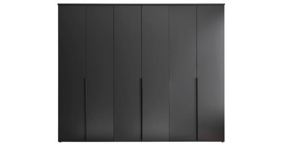 DREHTÜRENSCHRANK in Graphitfarben - Schwarz/Graphitfarben, MODERN, Holzwerkstoff/Kunststoff (270/225/52cm) - Carryhome