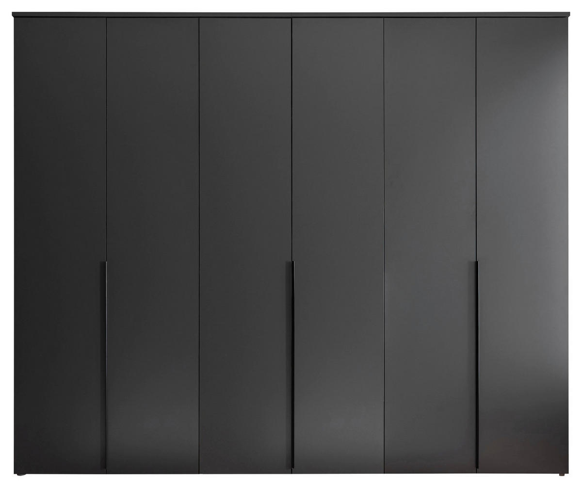 DREHTÜRENSCHRANK  in Graphitfarben  - Schwarz/Graphitfarben, MODERN, Holzwerkstoff/Kunststoff (270/225/52cm) - Carryhome