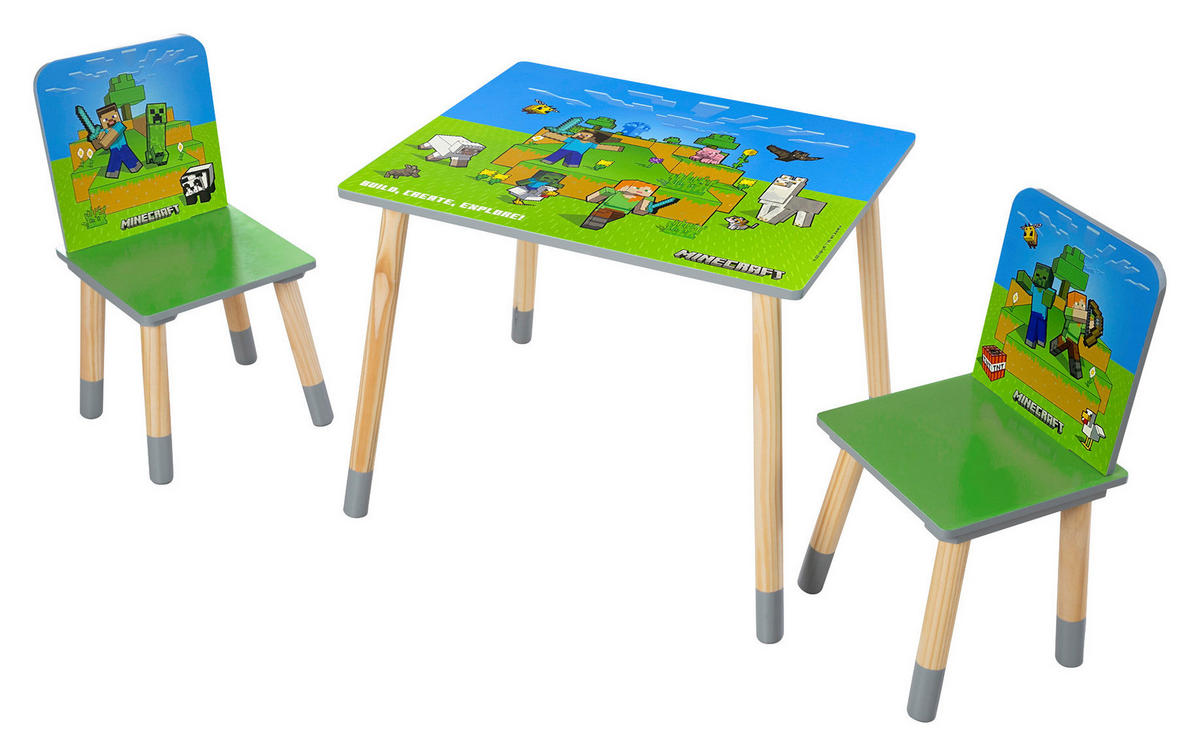 OTROŠKA SEDEŽNA GARNITURA  MINECRAFT        večbarvno  - večbarvno, Moderno, leseni material/les (60kg) - Minecraft