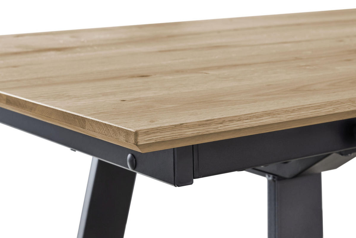 ESSTISCH in Metall, Holzwerkstoff 180/95/76 cm  - Eichefarben, Basics, Holzwerkstoff/Metall (180/95/76cm) - Celina Home