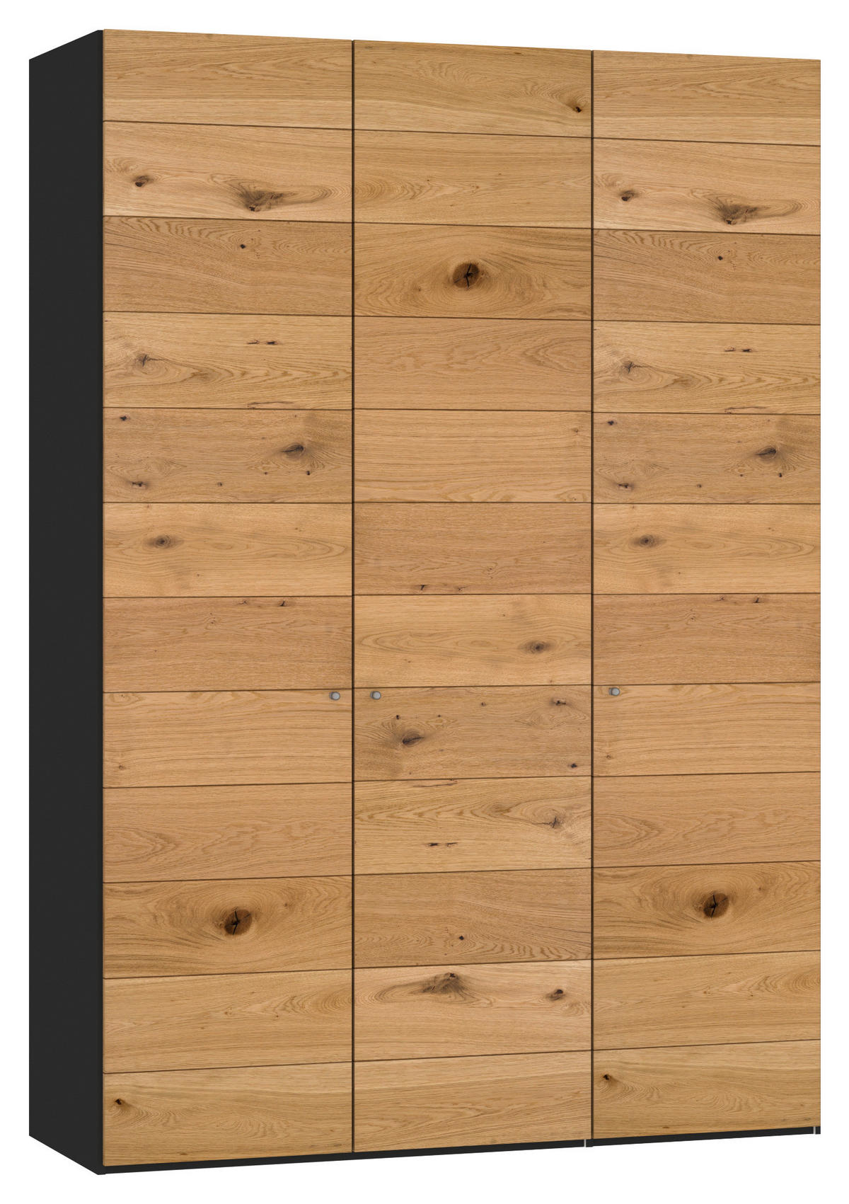 DREHTÜRENSCHRANK 152/220/59 cm,  in Wildeiche, 3-türig  - Wildeiche/Silberfarben, Design, Holz/Holzwerkstoff (152/220/59cm) - Jutzler