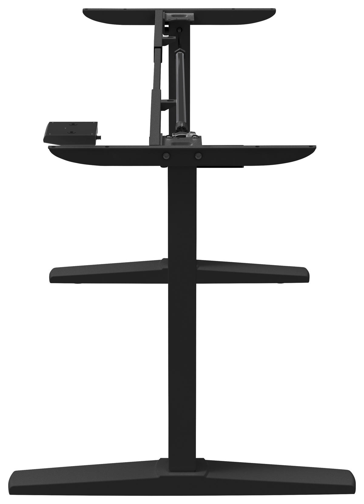 TISCHGESTELL in Metall, Kunststoff 120-160/70/75-120 cm   - Schwarz, Design, Kunststoff/Metall (120-160/70/75-120cm) - Carryhome