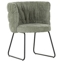 STUHL  Stoffauswahl Flachgewebe  - Schwarz/Grün, Basics, Textil/Metall (62/80/62cm) - Carryhome