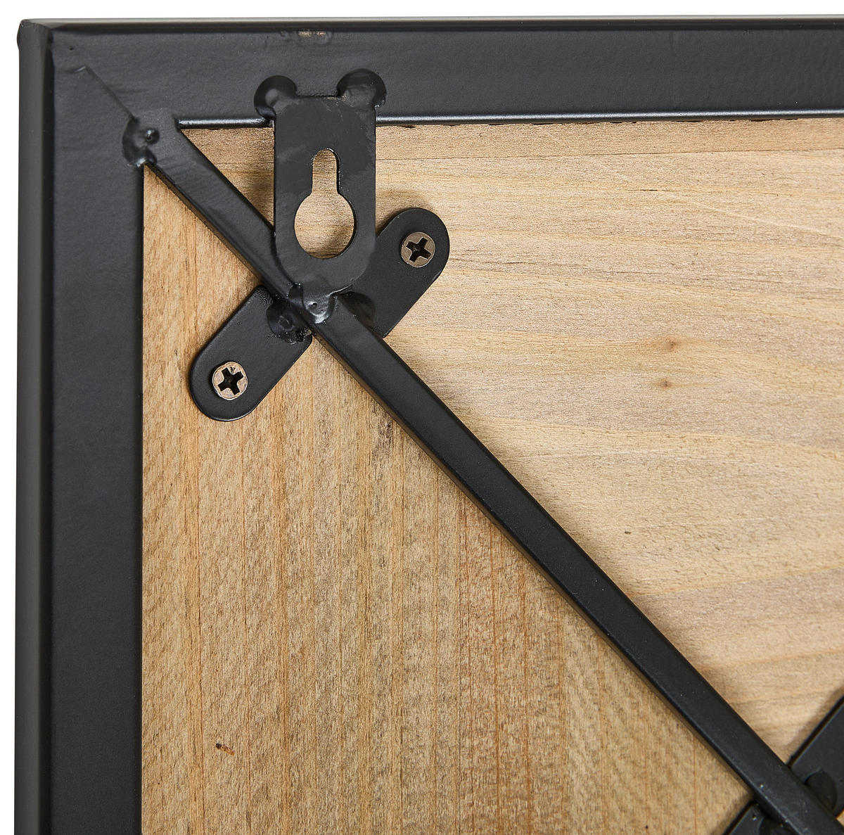 WANDSPIEGEL 80/80/1,6 cm    in quadratisch  - Schwarz/Naturfarben, Design, Glas/Holz (80/80/1,6cm) - MID.YOU