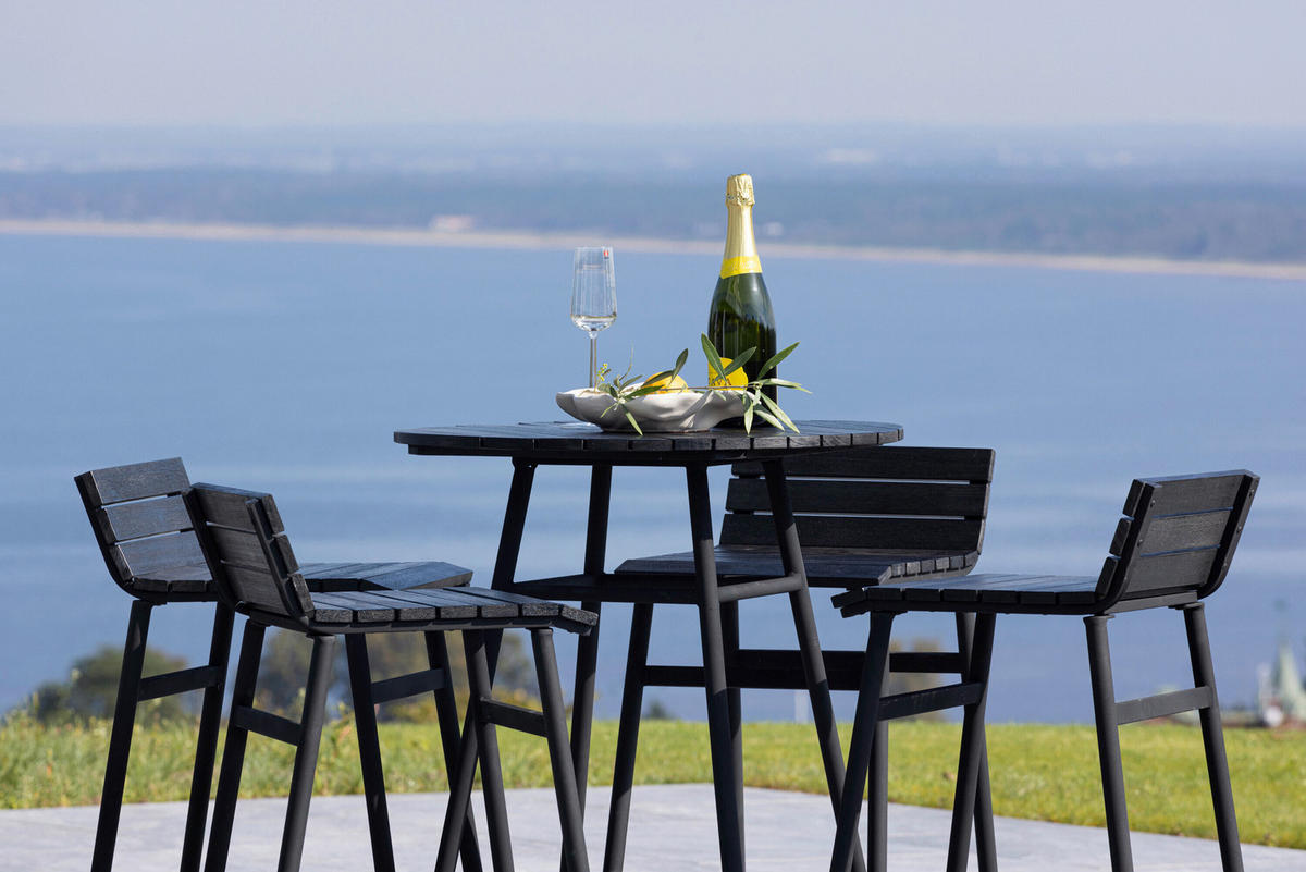 TRÄDGÅRDSBAR SET 5 delar    - svart, Modern, metall/trä (65/95cm) - Gardenson