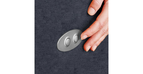 ECKSOFA  in Mikrofaser Dunkelgrau  301/207 cm  - Dunkelgrau/Schwarz, Design, Textil/Metall (301/207cm) - Xora