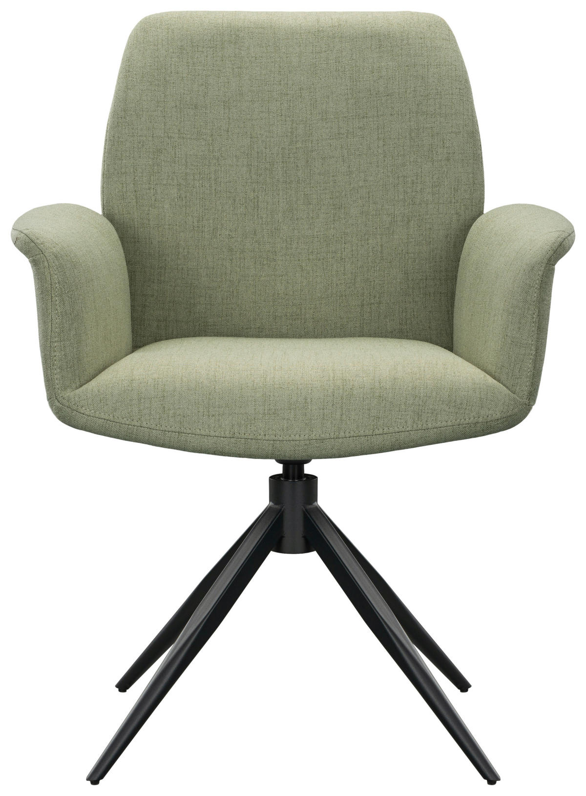 ARMLEHNSTUHL  Sitzfläche 360° drehbar, automatische Rückholfunktion Mikrofaser  Grün, Schwarz  - Schwarz/Grün, Design, Textil/Metall (66/89/64,5cm) - Novel