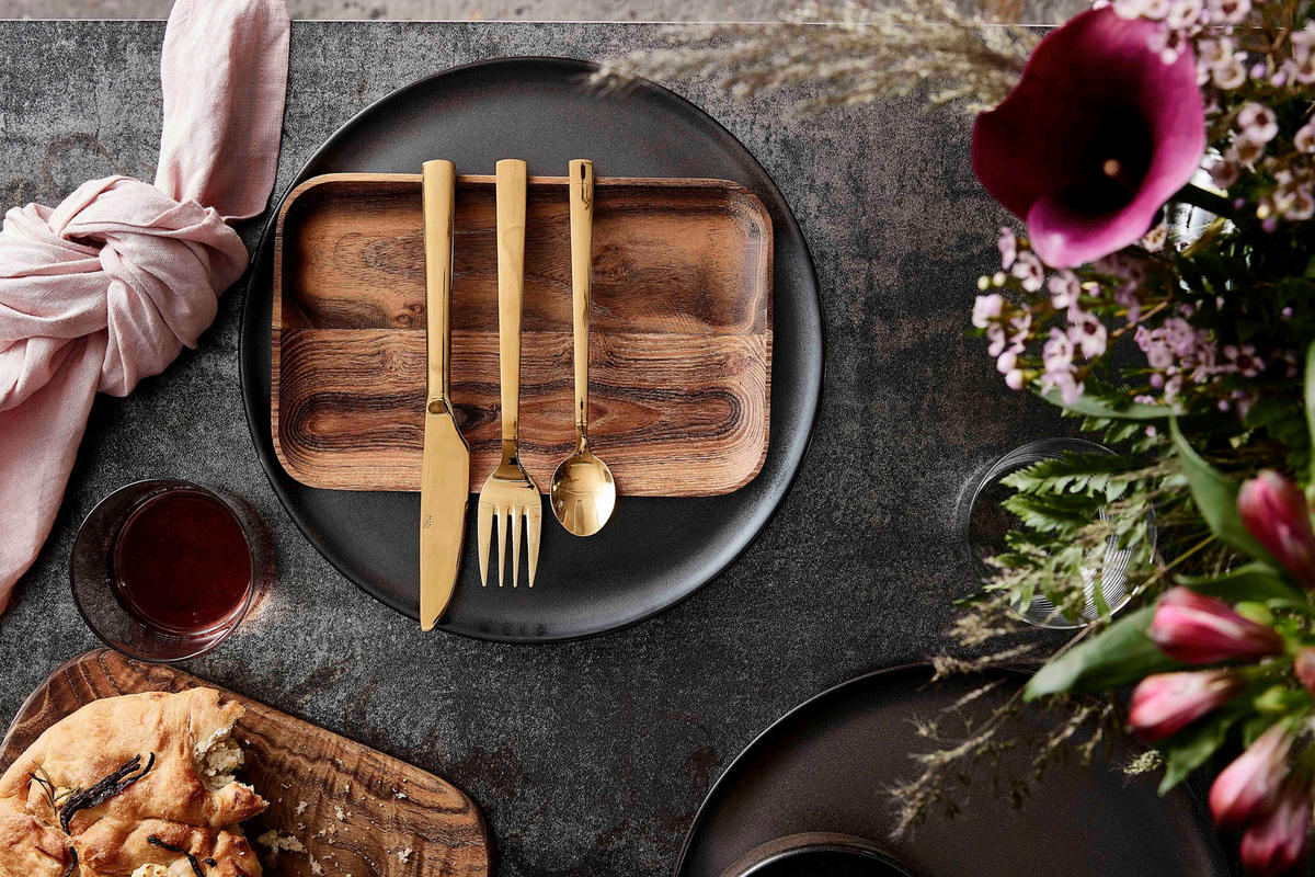 SPEISETELLER RAW  - Teakfarben, Basics, Holz (23,7/14,9/1,8cm) - Aida