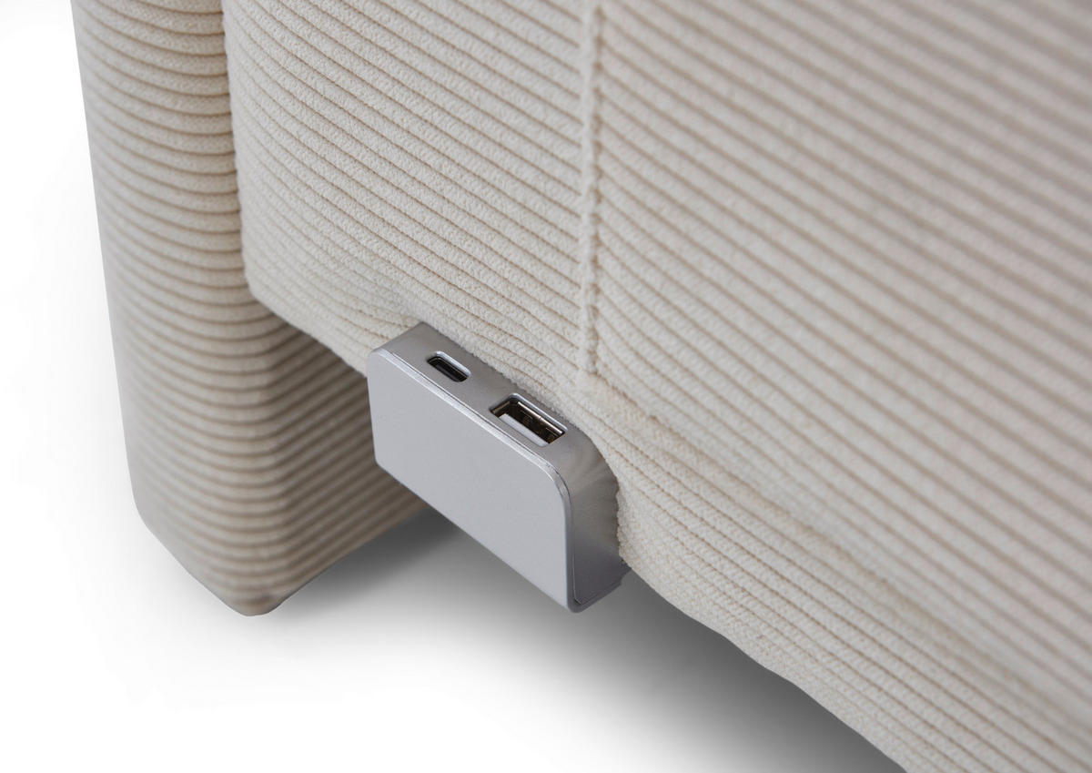 POLSTERBETT 90/200 cm  in Beige  - Eichefarben/Beige, Konventionell, Holz/Textil (90/200cm) - Stylife