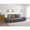 3-SITZER-SOFA EVEREST Struktur Dunkelblau  - Schwarz/Dunkelblau, MODERN, Kunststoff/Textil (278/90/115cm)
