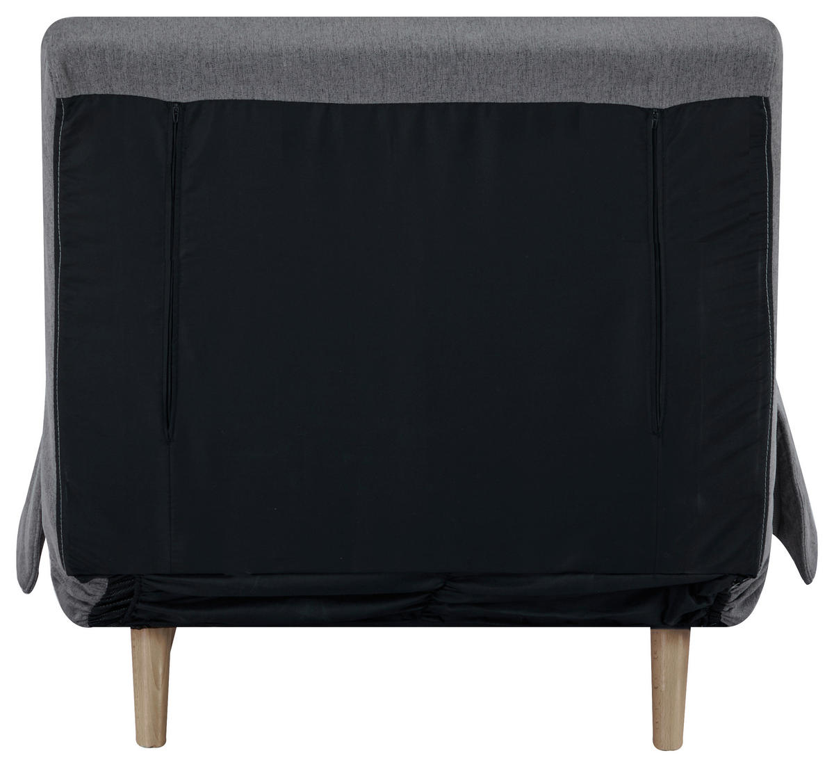 SCHLAFSESSEL Mikrofaser Dunkelgrau    - Dunkelgrau/Naturfarben, MODERN, Holz/Textil (77/81/90cm) - MID.YOU