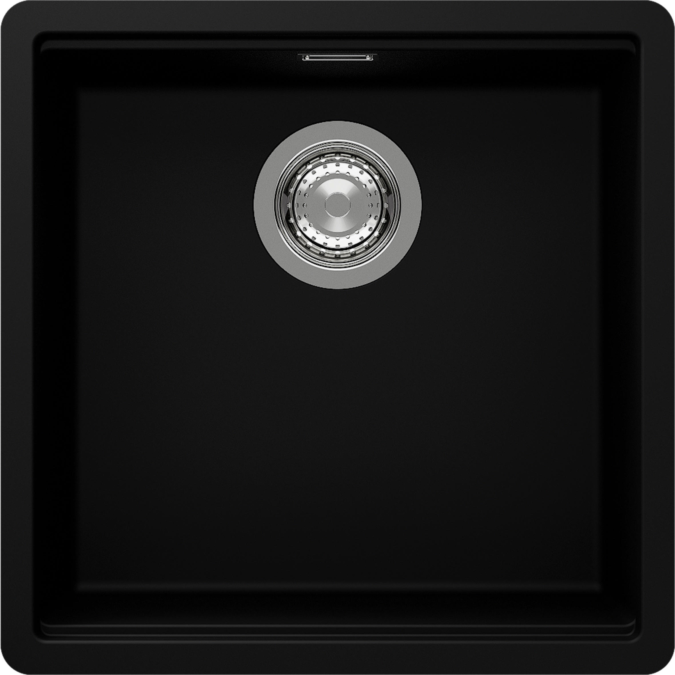 SPÜLE KIRN100FBNGT  - Schwarz, Basics, Stein (45,6/28,9/45,6cm) - Schock