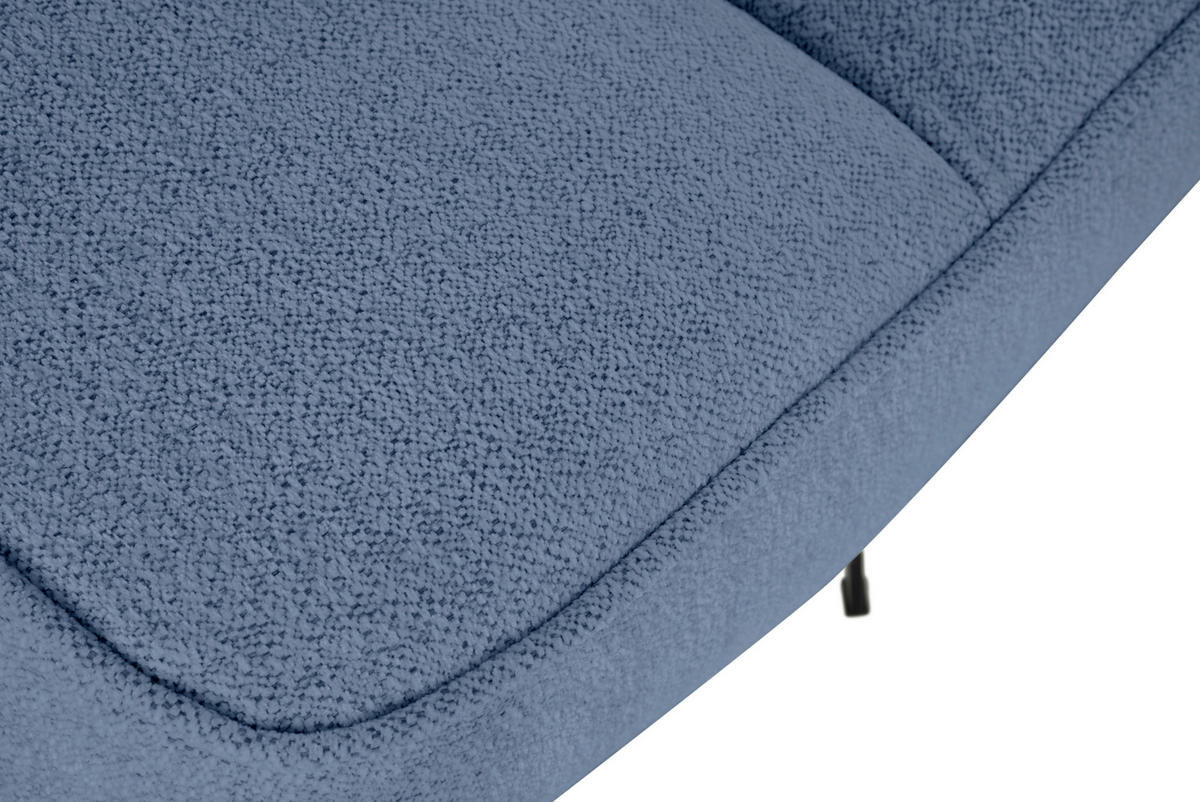 3-SITZER-SOFA in Chenille Blau  - Blau, Design, Textil (223/87/96cm) - MID.YOU