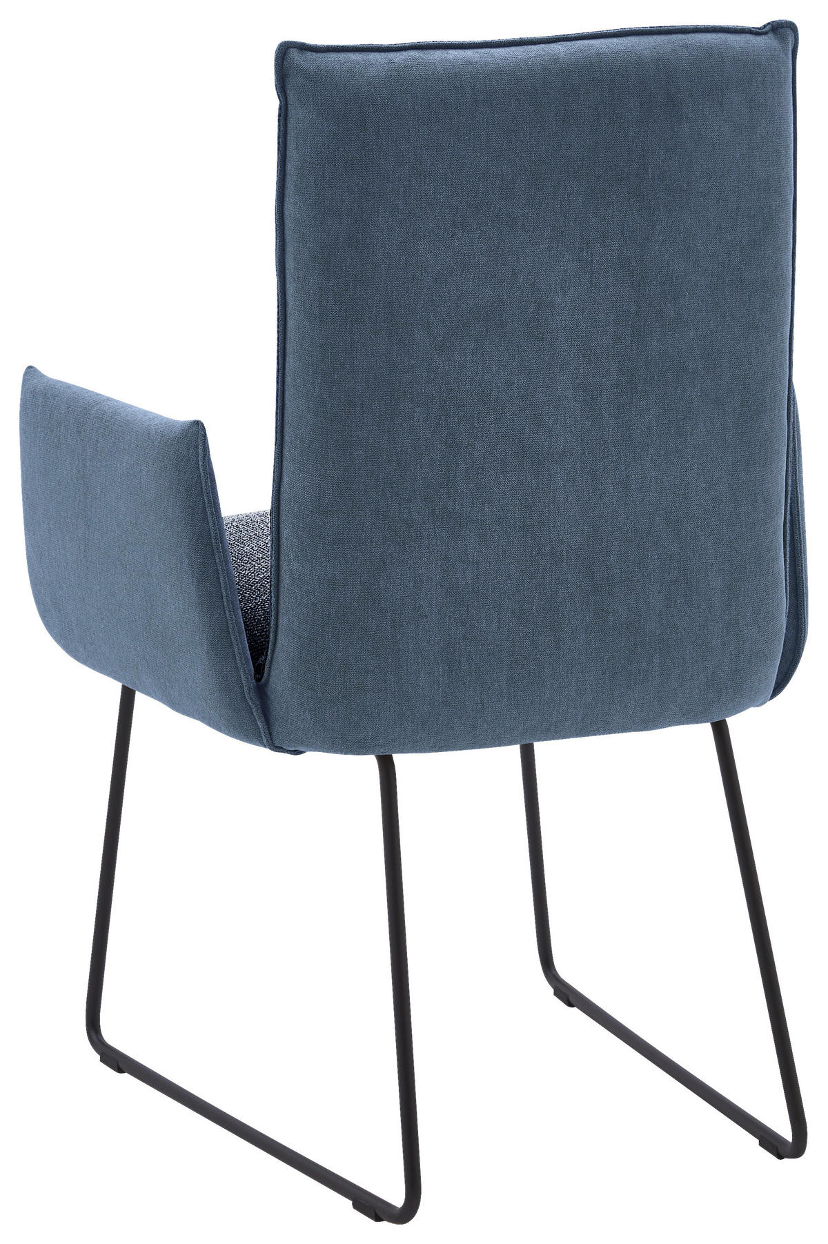 ARMLEHNSTUHL  in Stahl Flachgewebe  - Blau/Schwarz, Design, Textil/Metall (59/93/59cm) - Dieter Knoll