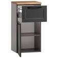 UNTERSCHRANK 40/84/35 cm - Eiche Wotan/Schwarz, KONVENTIONELL, Holzwerkstoff/Kunststoff (40/84/35cm) - Xora