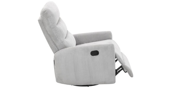 RELAXSESSEL Cord Relaxfunktion    - Hellgrau/Schwarz, Design, Textil/Metall (78/107/95cm) - Carryhome