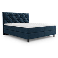 BOXBETT 140/200 cm  in Dunkelblau  - Schwarz/Dunkelblau, Design, Holz/Holzwerkstoff (140/200cm) - Esposa