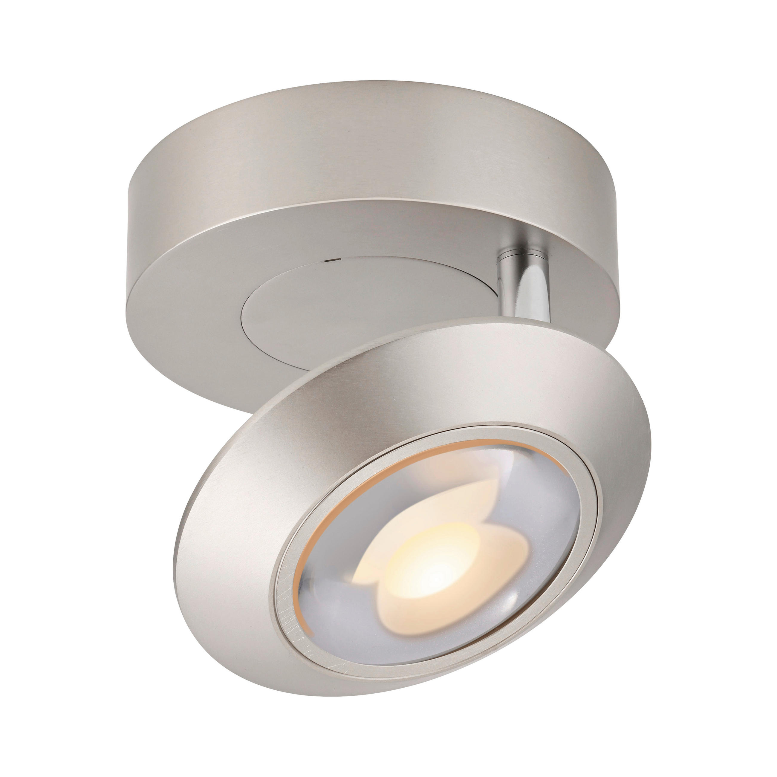 LED-DECKENLEUCHTE Oculis 26/21/20 cm   - Alufarben, MODERN, Glas/Kunststoff (26/21/20cm) - Neuhaus PURE